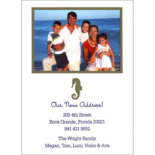 Seahorse Photo Letterpress Cards